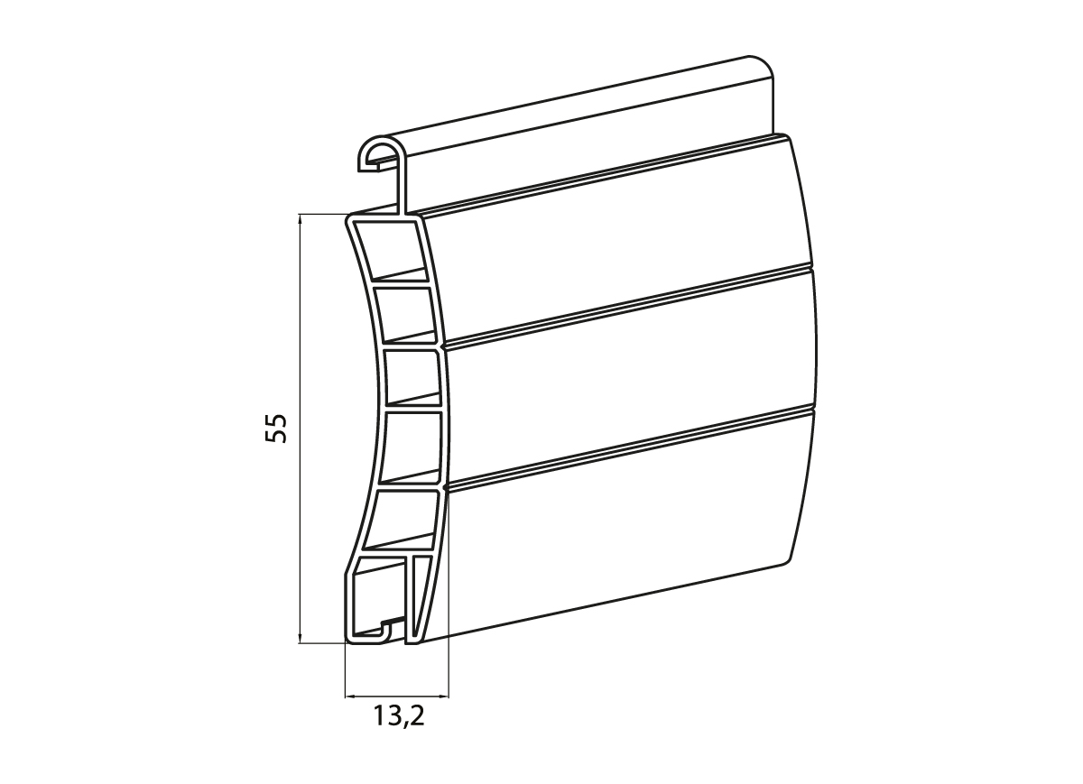 Tapparelle avvolgibili in pvc con sistema di bloccaggio stecche